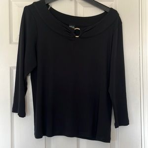 NWOT Rafaela Black Knit Top